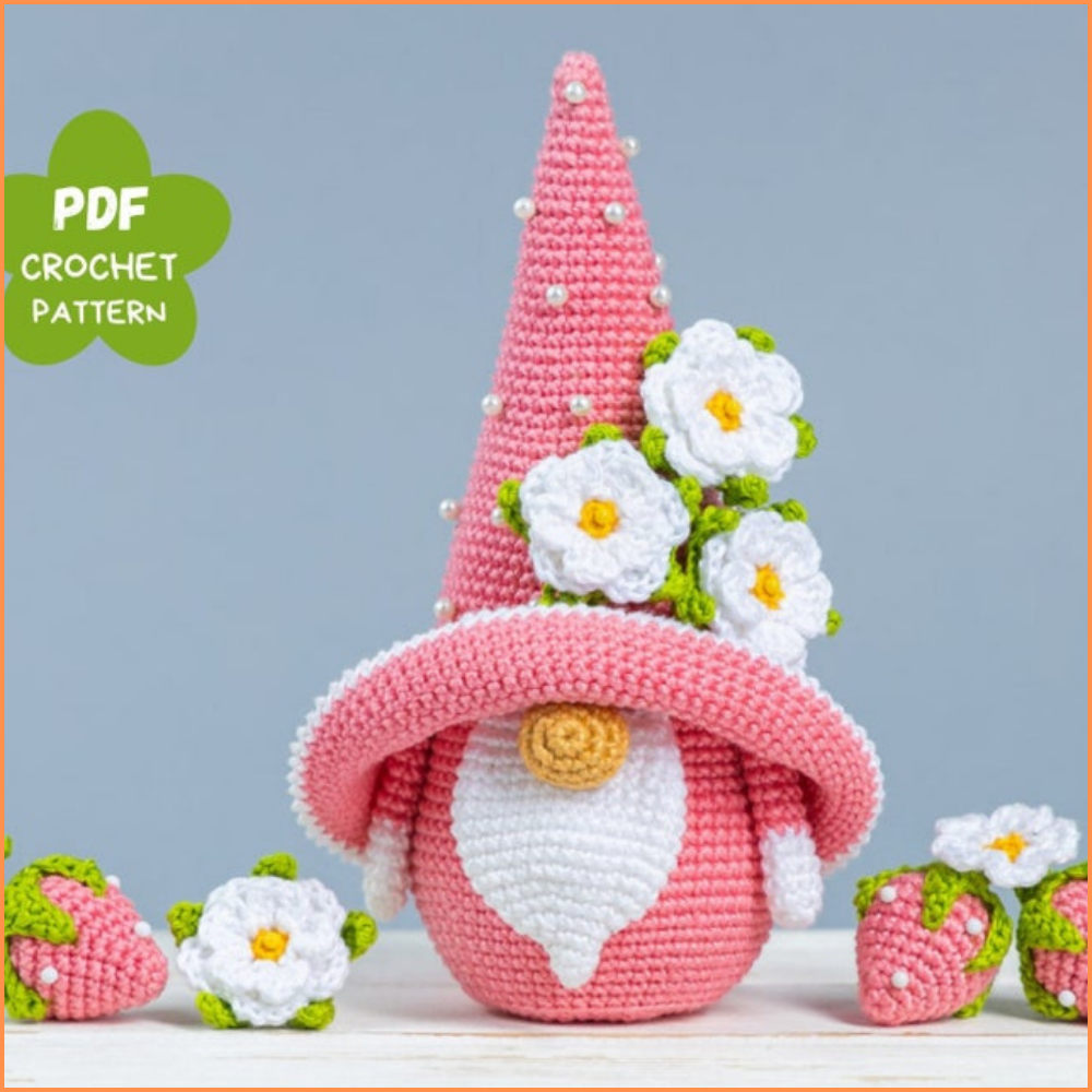 Crochet patterns Flower Gnome